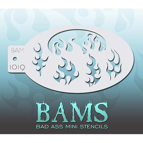 Bad Ass Mini Stencils - Flames (BAM1019)