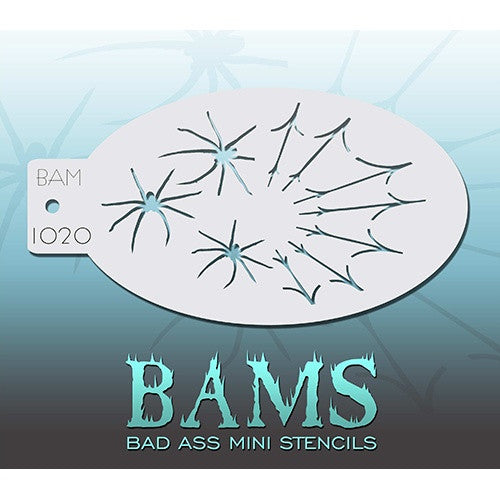 Bad Ass Mini Stencils - Web & Spiders (BAM1020)