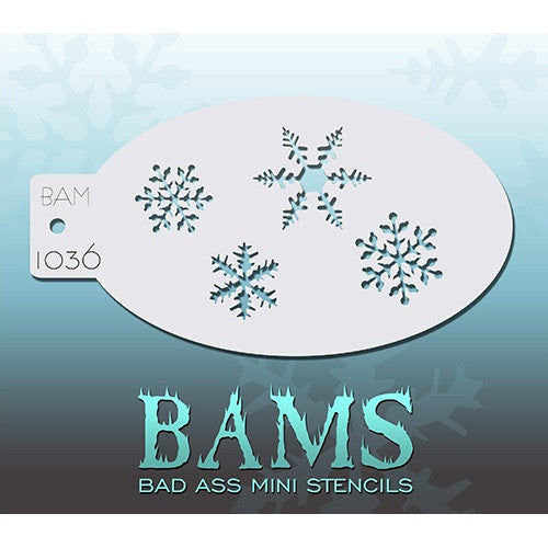 Bad Ass Mini Stencils - Snowflakes (BAM1036)