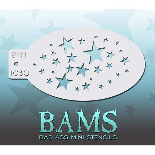 Bad Ass Mini Stencils - Scattered Stars (BAM1039)