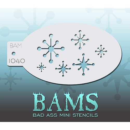 Bad Ass Mini Stencils - Retro Starbursts (BAM1040)