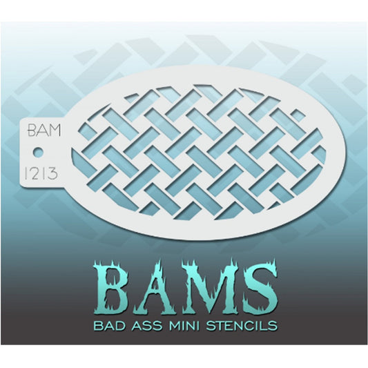 Bad Ass Mini Stencils - Basket Weave (BAM 1213)
