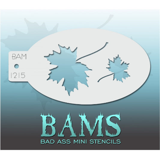 Bad Ass Mini Stencils - Maple Leaves (BAM 1215)