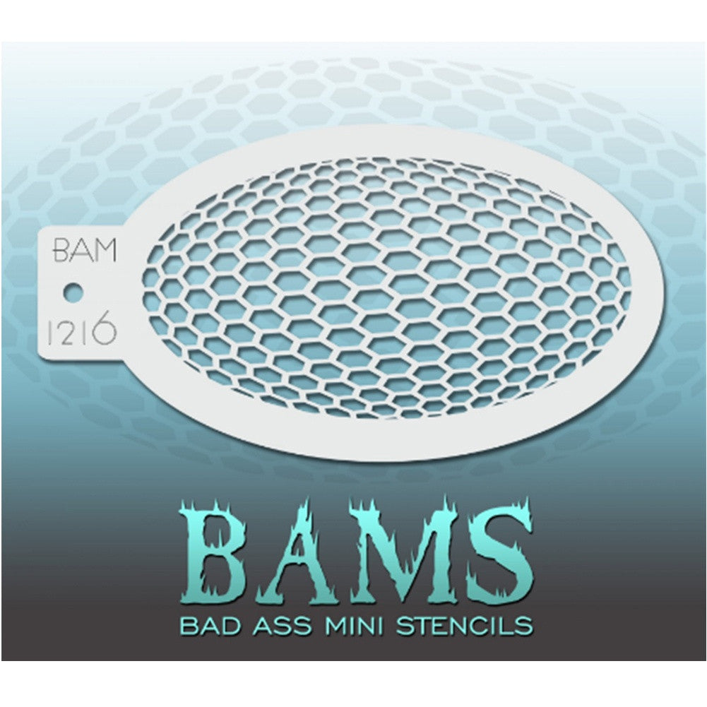 Bad Ass Mini Stencils - Hexagons (BAM 1216)