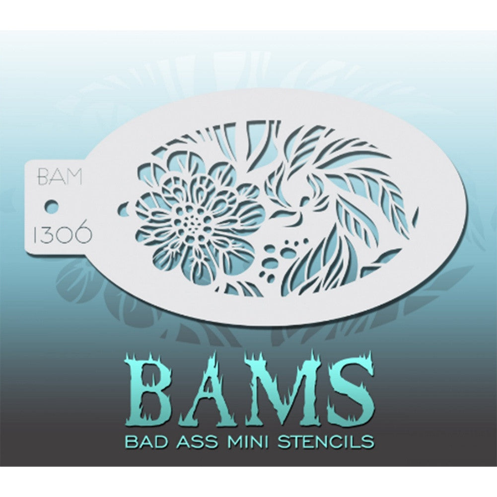 Bad Ass Mini Stencils - Flower Power (BAM 1306)