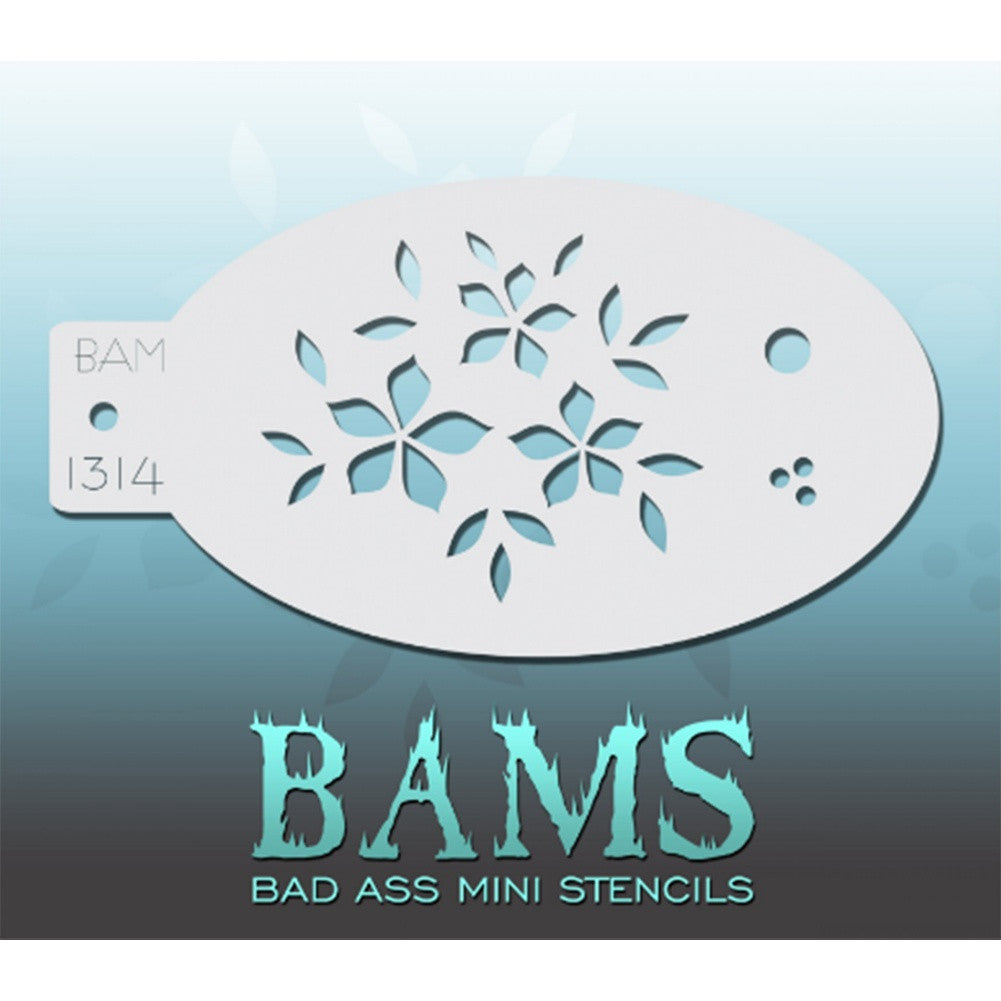 Bad Ass Mini Stencils - Flower Cluster (BAM 1314)