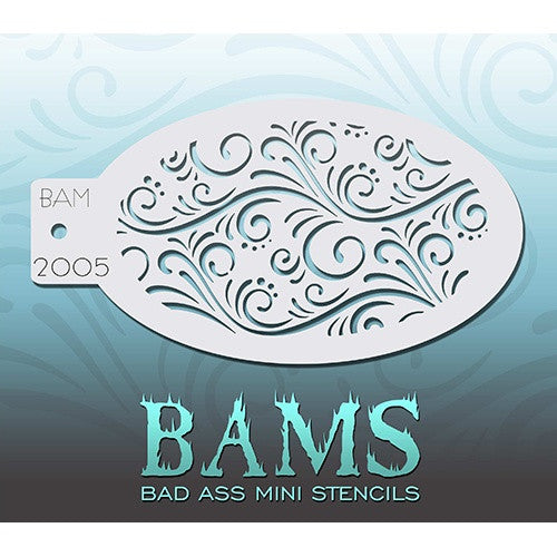 Bad Ass Mini Stencils - Swirls & Dots (BAM2005)