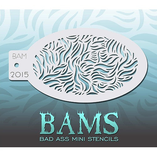 Bad Ass Mini Stencils - Curved Foliage (BAM2015)