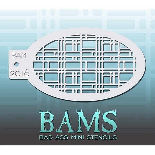 Bad Ass Mini Stencils - Angled Retro (BAM2018)