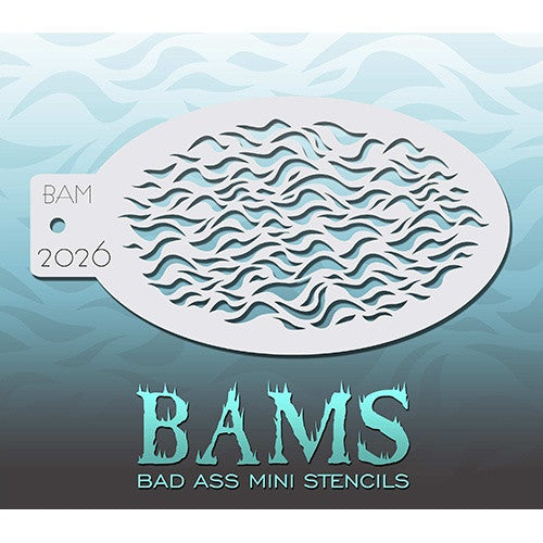 Bad Ass Mini Stencils - Wavy Fur (BAM2026)