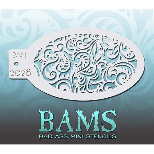 Bad Ass Mini Stencils - Swirly (BAM2028)