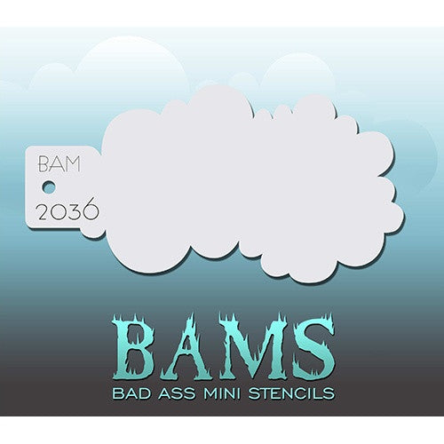 Bad Ass Mini Stencils - Cloudy (BAM2036)