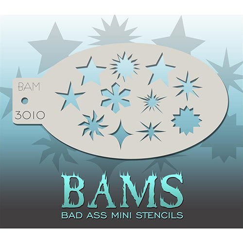 Bad Ass Mini Stencils - Stars & Shapes (BAM3010)