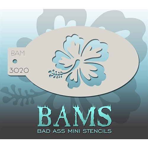 Bad Ass Mini Stencils - Hibiscus (BAM3020)
