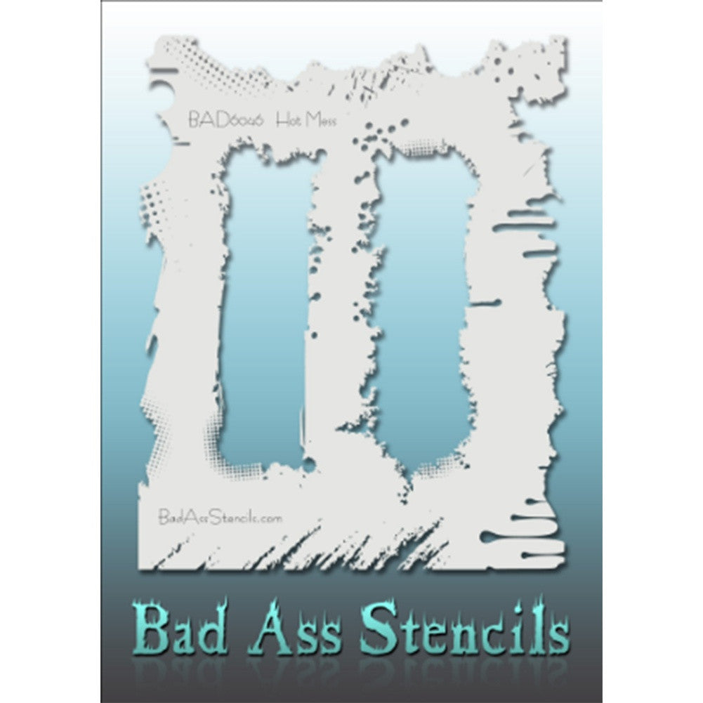 Bad Ass Full Size Stencils - Hot Mess (BAD6046)