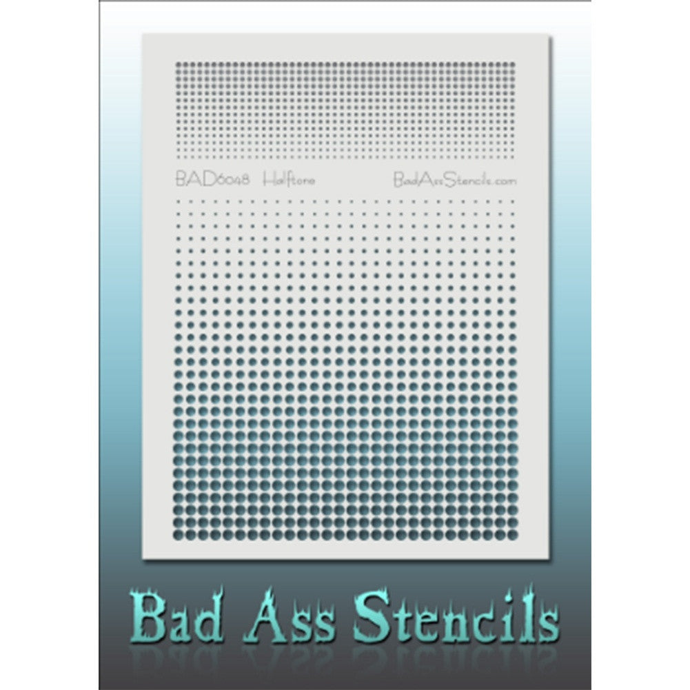 Bad Ass Full Size Stencils - Halftone (BAD6048): ClownAntics.com