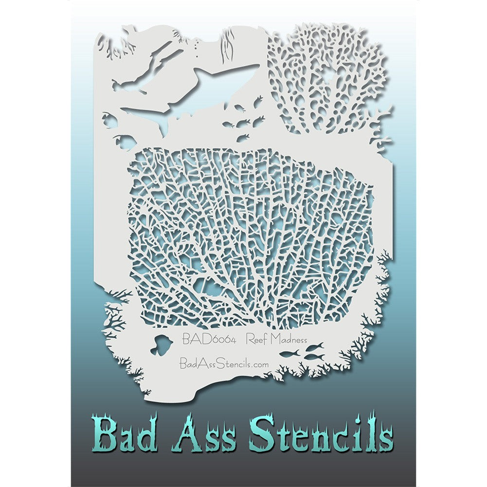 Bad Ass Full Size Stencils - Reef Madness (BAD6064)