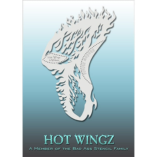 Bad Ass Hot Wingz Stencils - Flames (HOTWING8007)