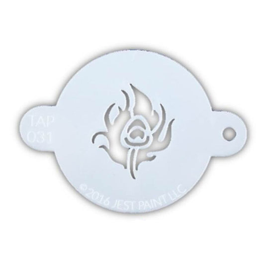 TAP Face Paint Stencil - Peacock Feather (031)