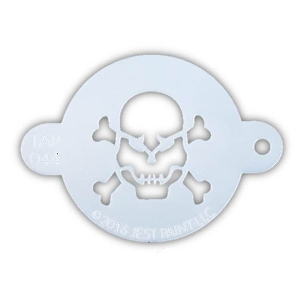 TAP Face Paint Stencil - Skull with Crossbones (044)