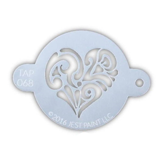 TAP Face Paint Stencil - Ornate Heart (068)