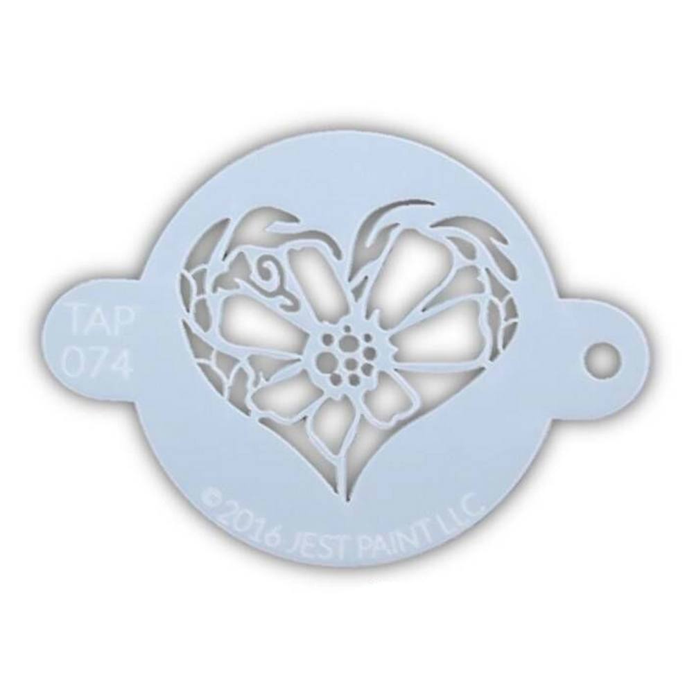 TAP Face Paint Stencil - Flower Heart (074)