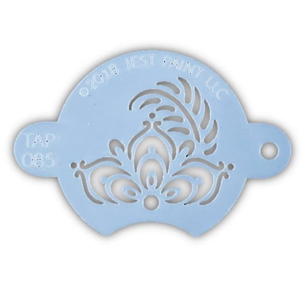 TAP Face Paint Stencil -  Henna Fancy Flower Centerpiece (085)