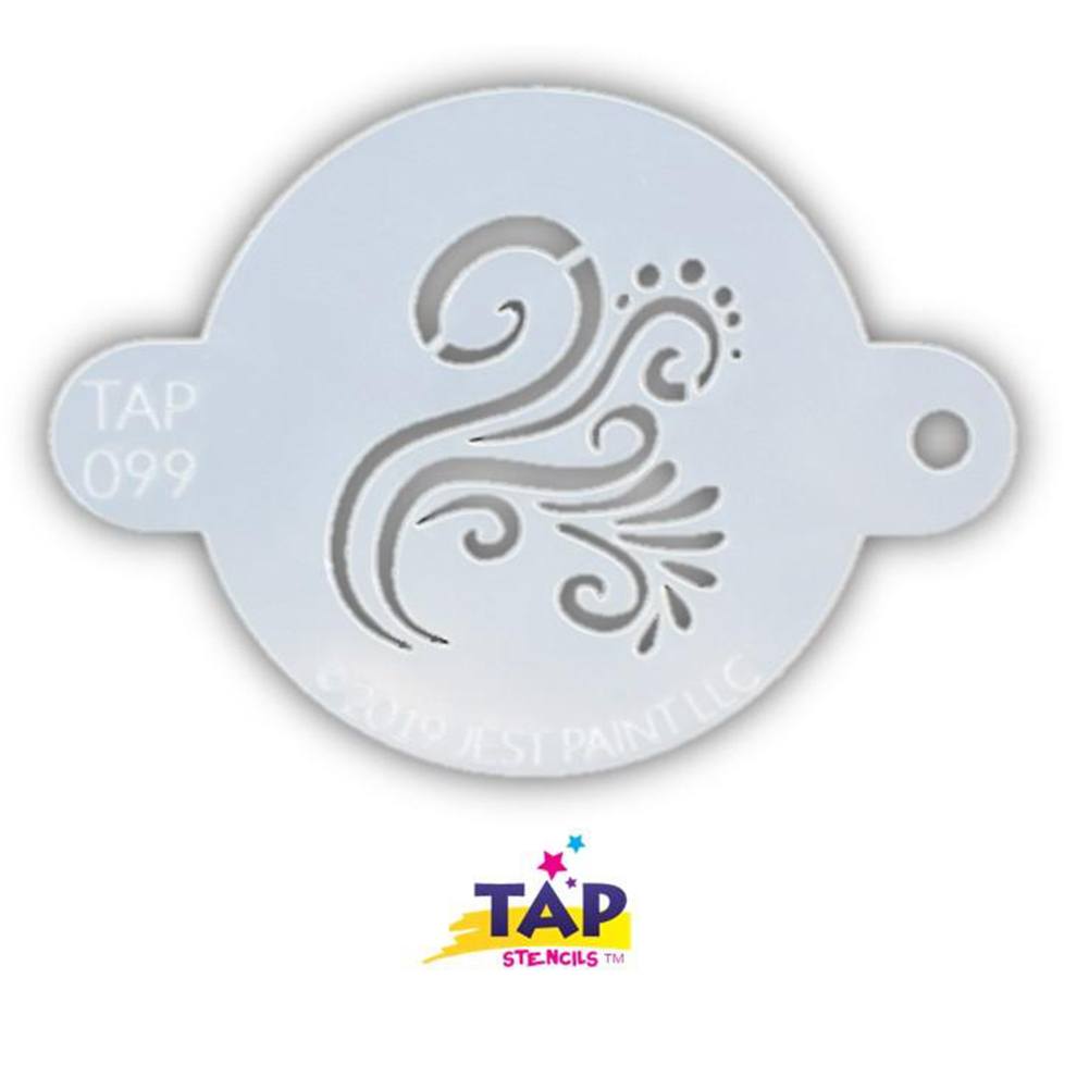 TAP Face Paint Stencil - Swirly Detail (099)
