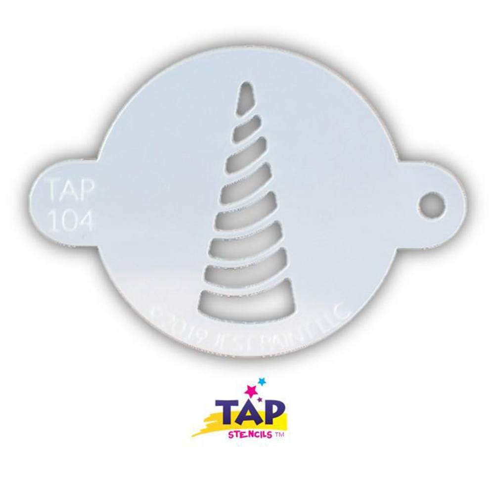 TAP Face Paint Stencil - Unicorn Horn Swirl (104)