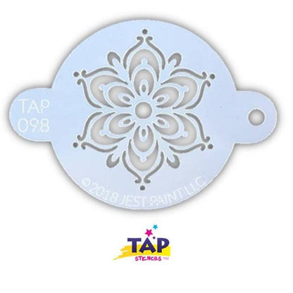TAP Face Paint Stencil - Henna Fancy Flower (098)
