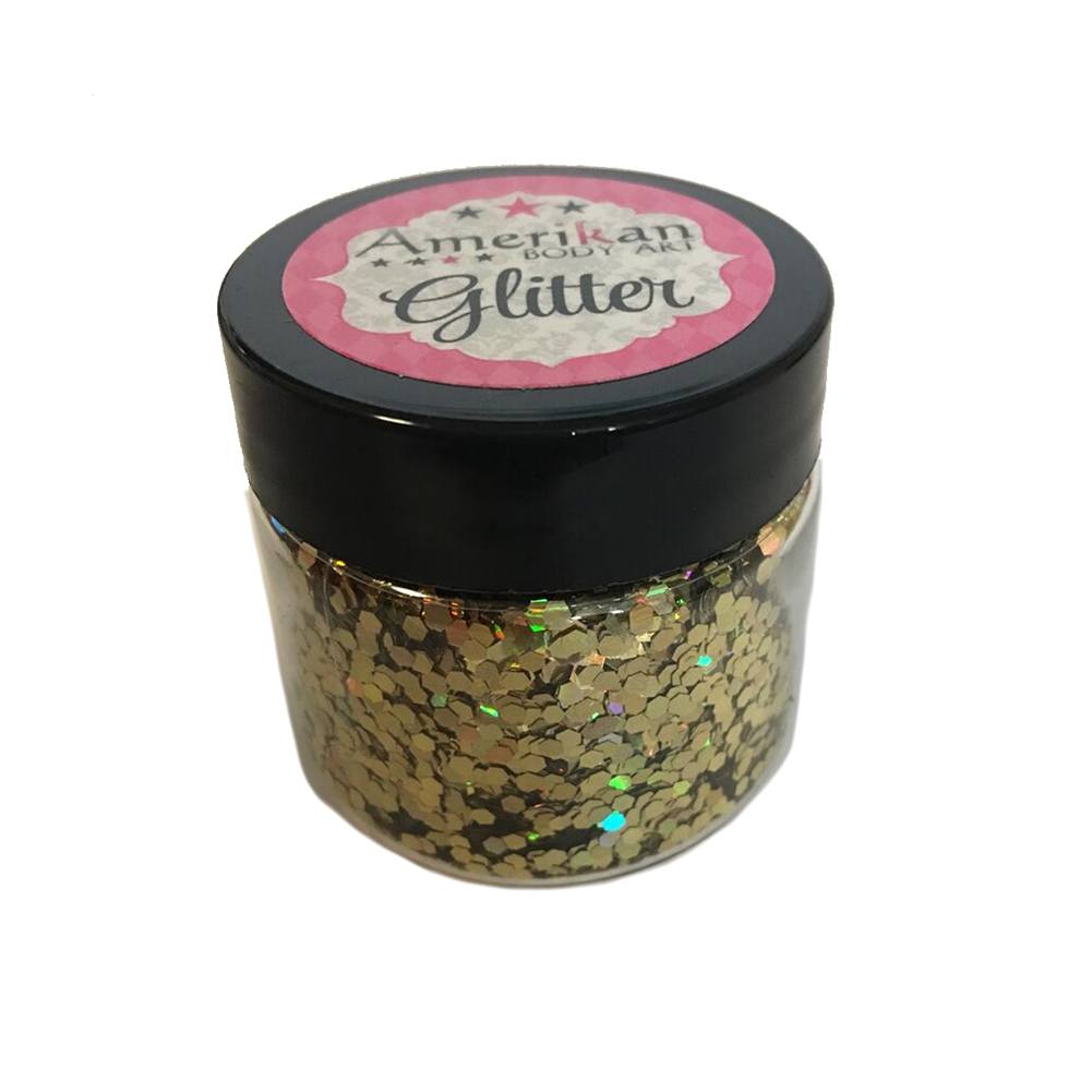 Amerikan Body Art Chunky Glitter - Holographic Gold (1 oz)