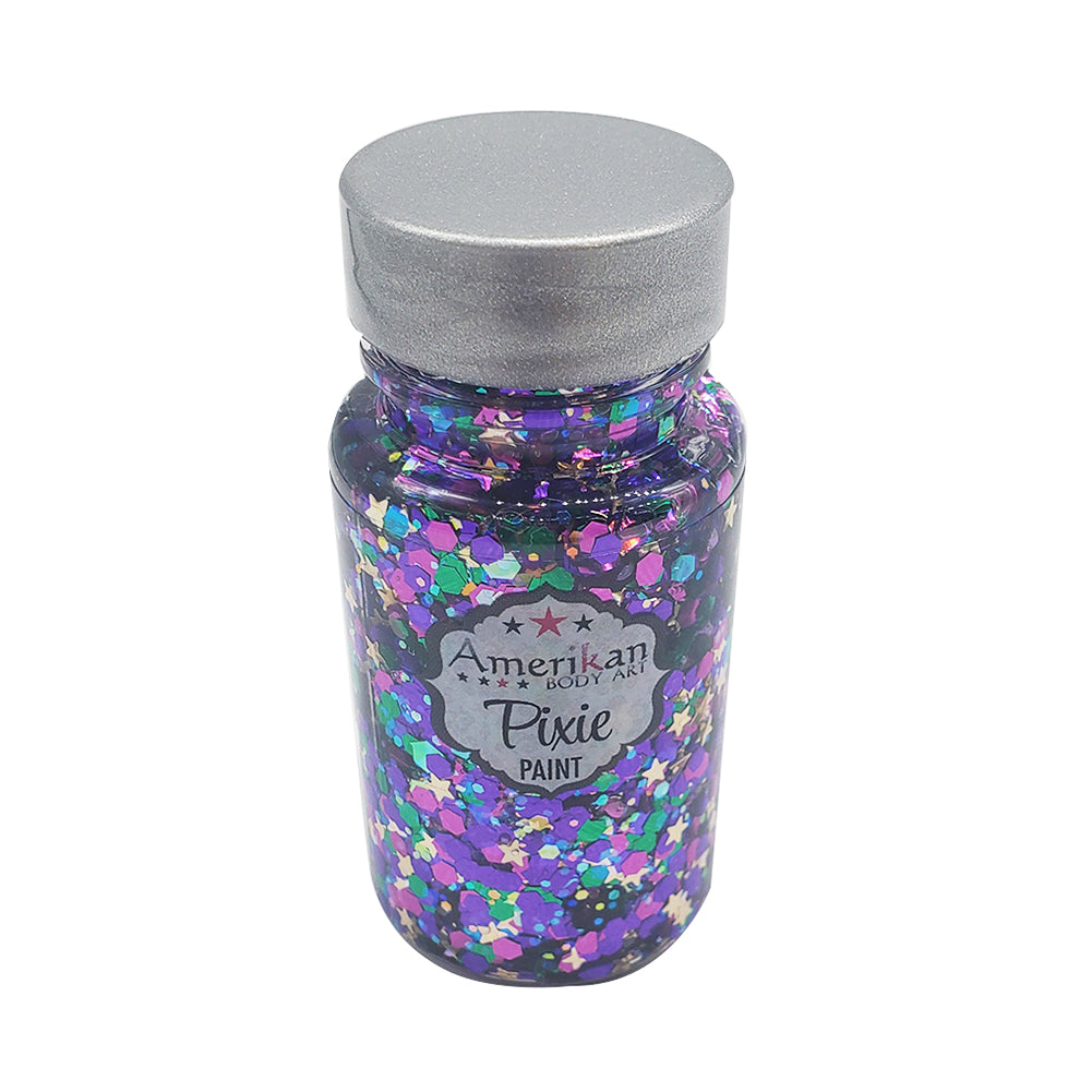 Amerikan Body Art Mardi Gras Pixie Paint Glitter Gel (Limited Edition 1.3 oz)
