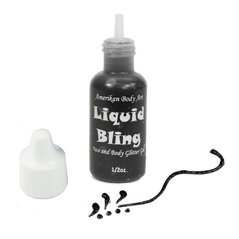 Amerikan Body Art Liquid Bling - Jet Black (0.5 oz)