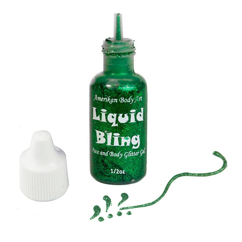 Amerikan Body Art Liquid Bling - Emerald Green (0.5 oz)