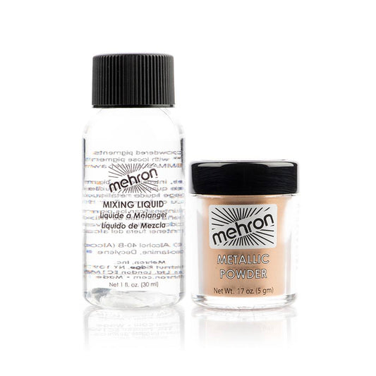 Mehron Metallic Powders  And Mixing Liquid - Gold G