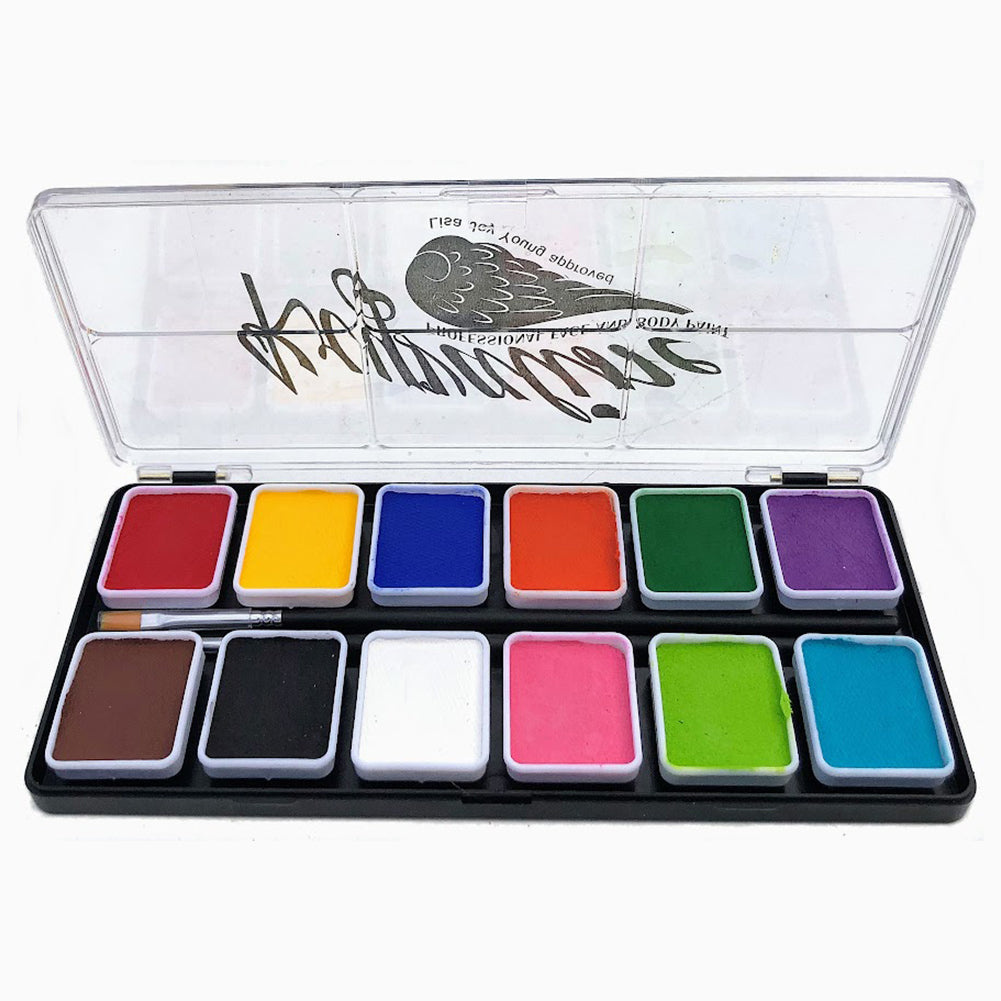 Kryvaline 12 Color Face Paint Palettes - Regular (6 gm)
