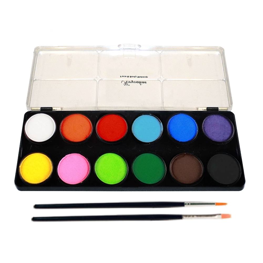 Kryvaline 12 Color Face Paint Palettes - Regular (10 gm)