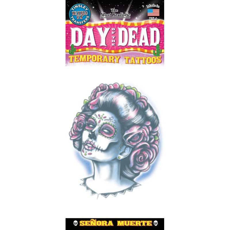 Tinsley Transfers Day Of The Dead Senora Temporary Tattoos