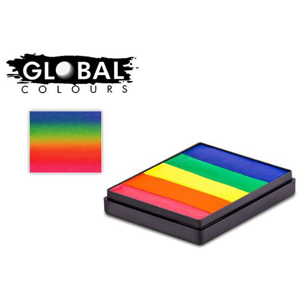 Global Colours Rainbow Split Cake - Neon Rainbow (50 gm)