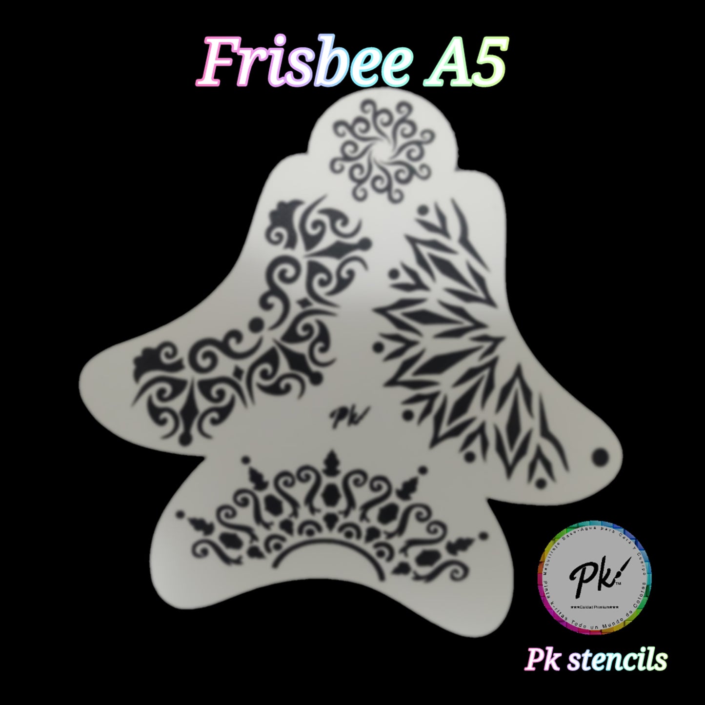 PK Frisbee Stencils - A5 - Crown Swirl