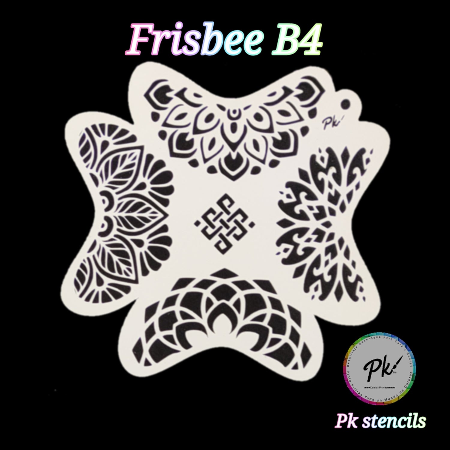PK Frisbee Stencils - B4 - Bold Crowns