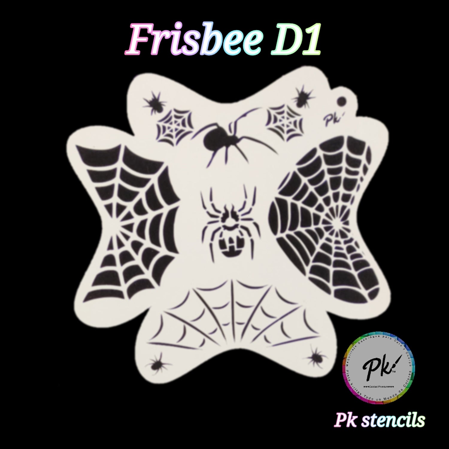 PK Frisbee Stencils - D1 - Spider & Web