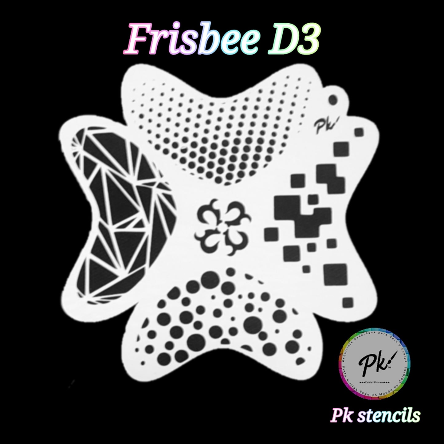 PK Frisbee Stencils - D3- Graffiti Texture