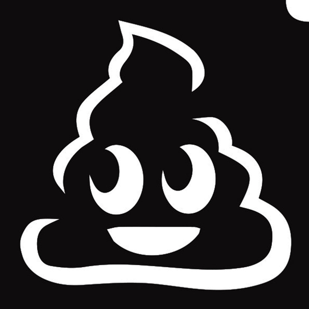 GBA Glimmer Tattoo Stencil - Emoji Poop (5/pk)