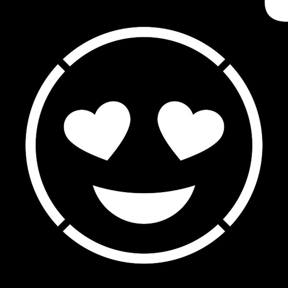 GBA Glimmer Tattoo Stencil - Emoji Lovestruck (5/pk)