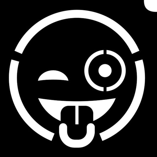 GBA Glimmer Tattoo Stencil - Emoji Wink (5/pk)