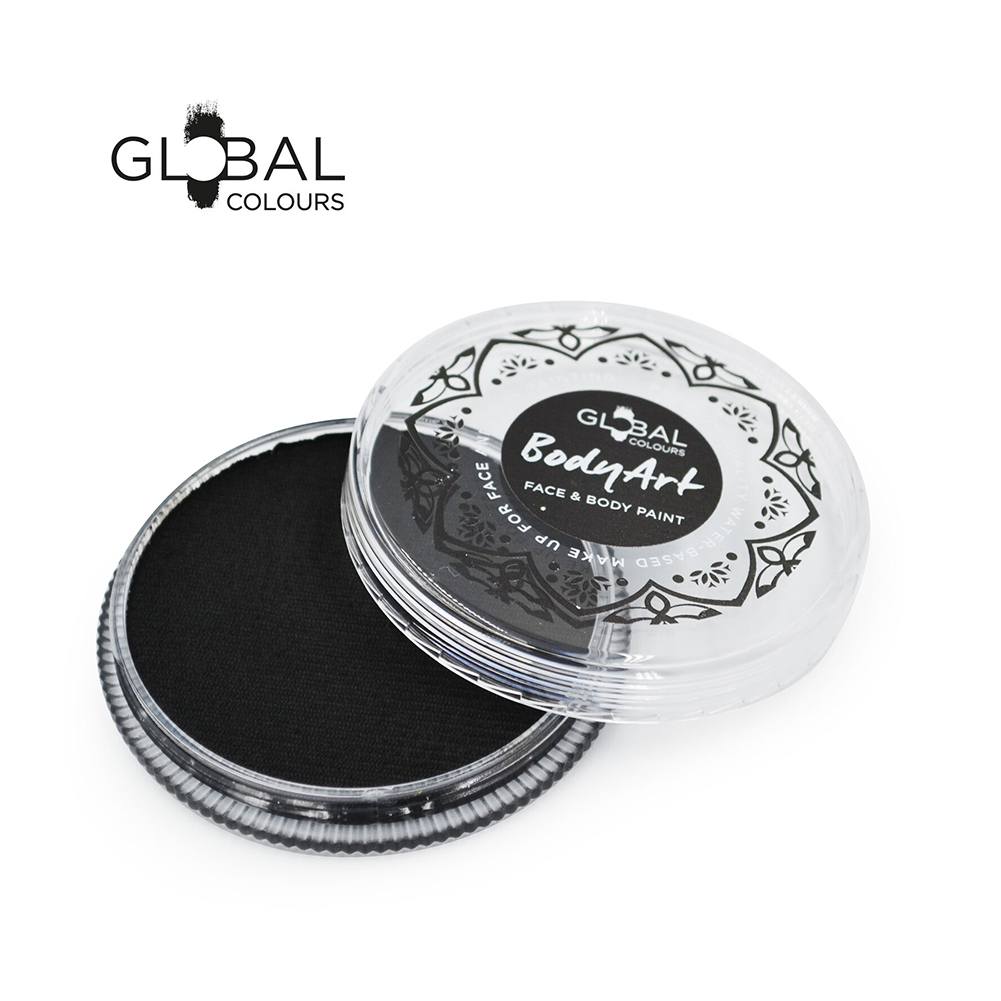 Global Colours Black Face Paint -  Standard Soft Black (32 gm)
