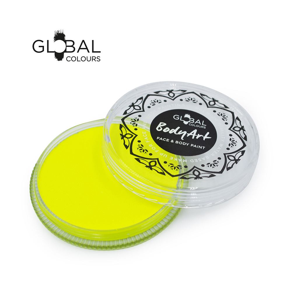 Global Colours Yellow Face Paint -  Neon Yellow (32 gm)
