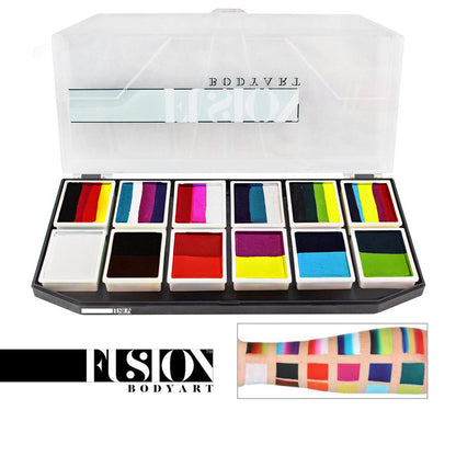 Fusion Body Art Spectrum Palette - Carnival Kit (12 Cakes/10 gm)