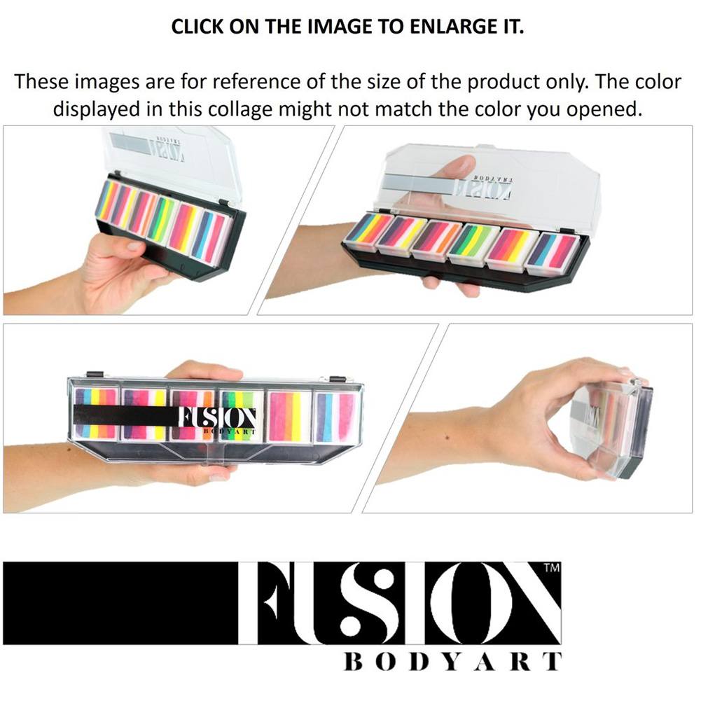 Fusion Body Art Spectrum Palette - Rainbow Splash (6 Cakes/10 gm)